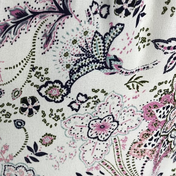 No Boundaries Peasant Top Womens Large New On Off Shoulder Floral - Picture 6 of 11